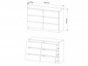 Комод Мори МК1200.6 Графит в Ижевске - izhevsk.magazinmebel.ru | фото - изображение 2