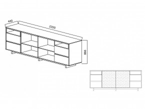 Комодино Moderno-2200 Ф1 в Ижевске - izhevsk.magazinmebel.ru | фото - изображение 3