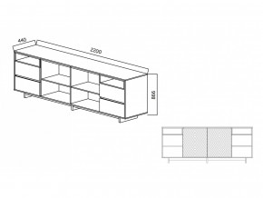 Комодино Moderno-2200 Ф4 в Ижевске - izhevsk.magazinmebel.ru | фото - изображение 4