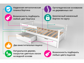 Кровать-тахта Svogen с ящиками и бортиком лаванда в Ижевске - izhevsk.magazinmebel.ru | фото - изображение 4